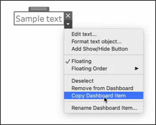 Tableau 2021.4 – Kopieren von Dashboardelementen