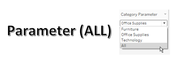 Tableau – Wie fügt man einen Parameter „All“ Option hinzu?