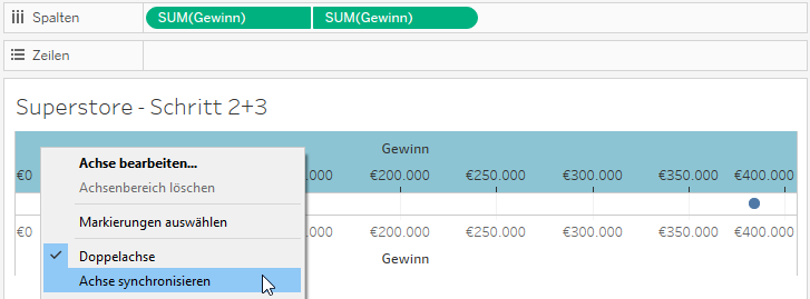 Hanteldiagramm in Tableau Superstore Schritt 3