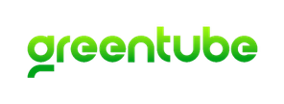 Das Logo von Greentube in grüner Schrift mit modernem, minimalistischen Design.