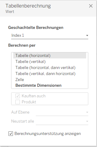 Assoziationsanalyse mithilfe geschachtelter Tabellenberechnungen Assoziationsanalyse mithilfe geschachtelter Tabellenberechnungen
